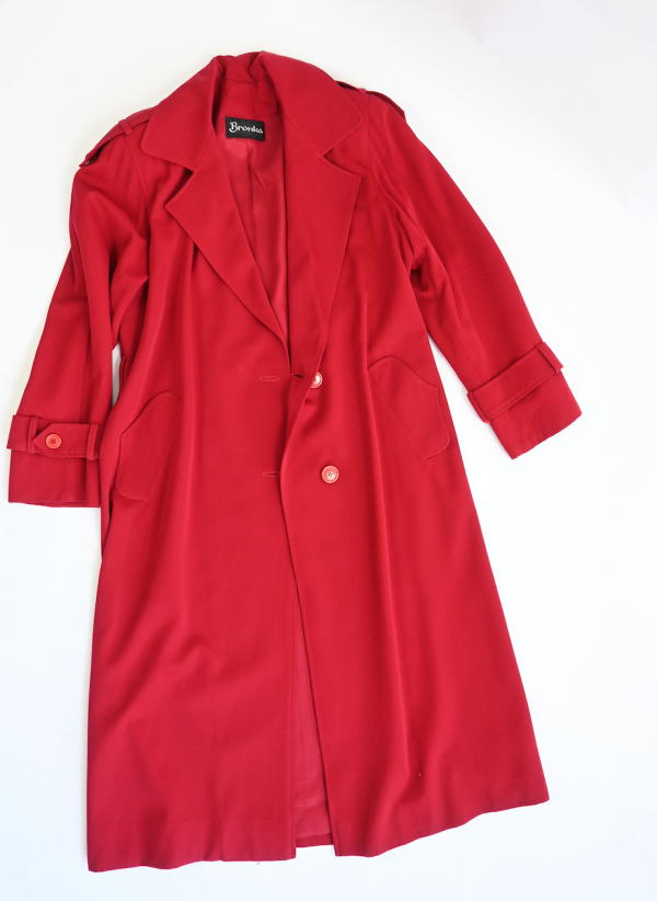 Vintage Red trench coat Online