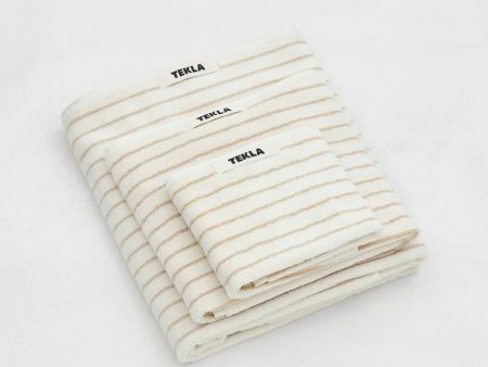 TEKLA - Striped Organic Cotton Terry Bath Towel 28x55   Cheap