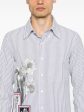 THOM BROWNE - Men Straight Fit L S BD W Satin Fill Stitch Flowers With Applique Shirt Fashion