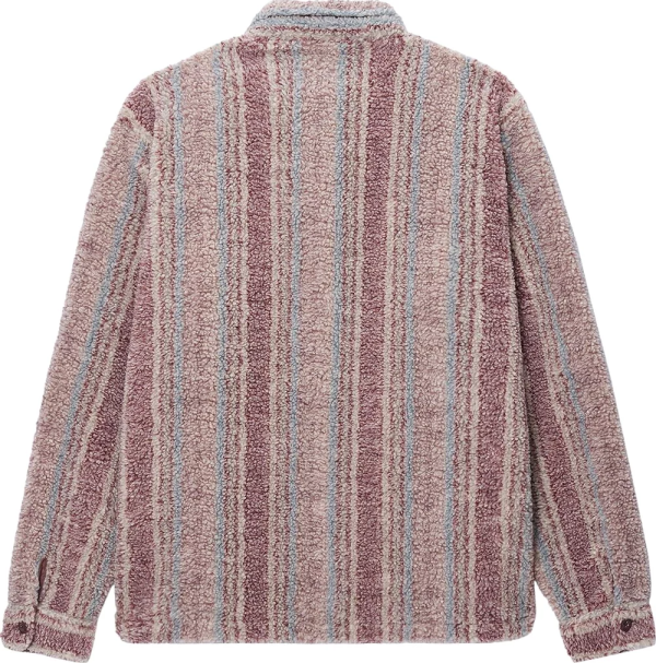 STUSSY - Men Stripe Sherpa Shirt For Discount