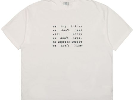 VETEMENTS - Unisex We Buy Things Oversized T-shirt Hot on Sale