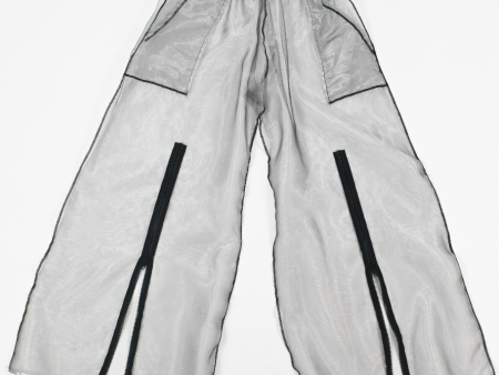 RUNWAY Sheer Silver pants (Medium) Fashion