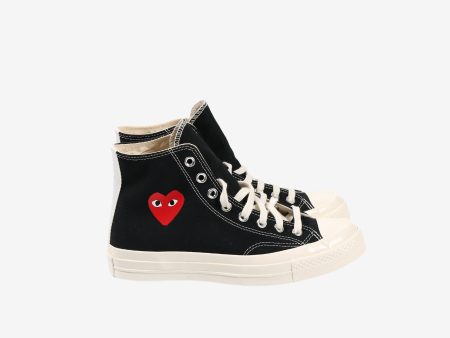 COMME DES GARCONS PLAY X CONVERSE - Unisex Chuck Taylor 70 Small Red Heart High Top Sneakers Online now