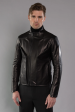 RORKE BADER - Men Bevel Leather Jacket For Discount