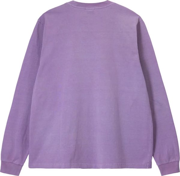 STUSSY - Men Pigment Dyed Crew Long-Sleeve Discount