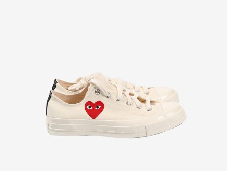 COMME DES GARCONS PLAY X CONVERSE - Chuck Taylor 70 Small Red Heart Low Top Sneakers Discount