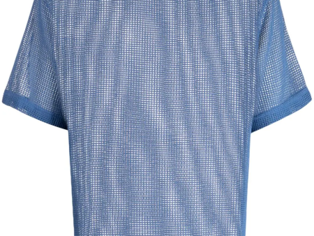 STUSSY - Men Cotton Mesh Crew Short-Sleeve on Sale