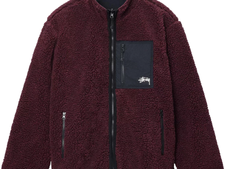 STUSSY - Men Sherpa Reversible Jacket on Sale