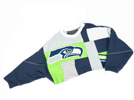 Seahawks patch boxy crew Fashion