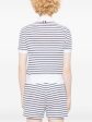 THOM BROWNE - Women Short Sleeve Rib Cuff Polo In Striped Textured For Cheap