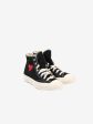 COMME DES GARCONS PLAY X CONVERSE - Unisex Chuck Taylor 70 Small Red Heart High Top Sneakers Online now