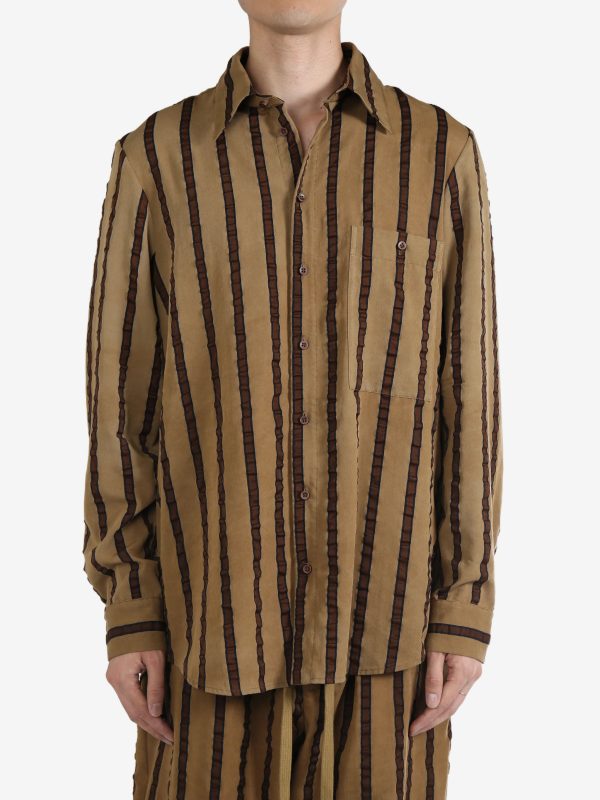 UMA WANG - Men Toffee Tab Shirt Cheap