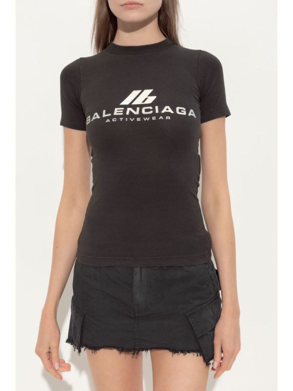 BALENCIAGA - Women Fitted T-Shirt Online Hot Sale