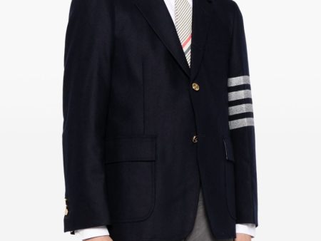 THOM BROWNE - Men Unstructured Straight Fit SB S C In Engineered 4 Bar Flannel Suit Online Sale