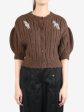 SIMONE ROCHA - Women W Emb Cropped Chunky Knit Cardigan Supply