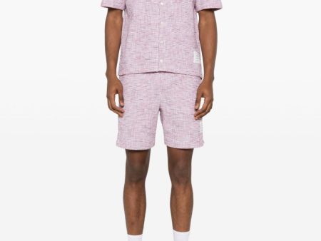 THOM BROWNE - Men Short Sleeve Button Down Shipt Shirt For Cheap