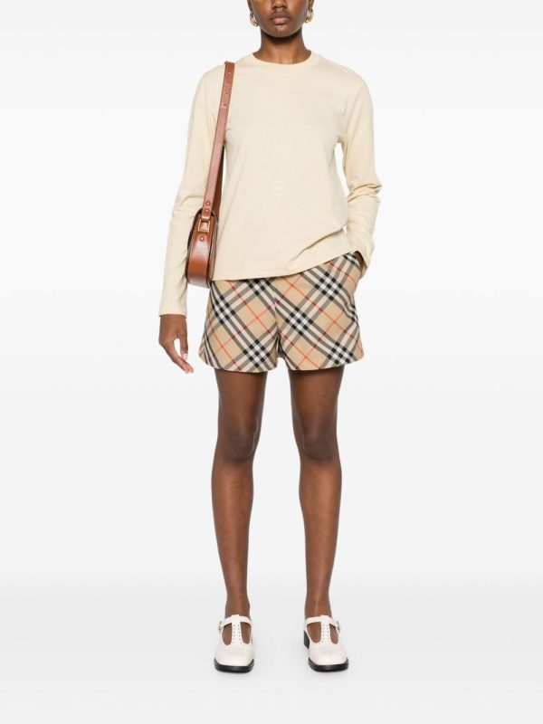 BURBERRY - Women Check Shorts Hot on Sale