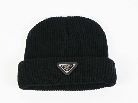 Black Rib style beanie (14 emblem colors available) Hot on Sale