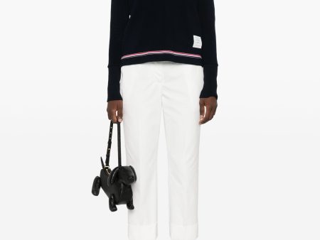 THOM BROWNE - Women Long Sleeve V Neck Top Online Sale