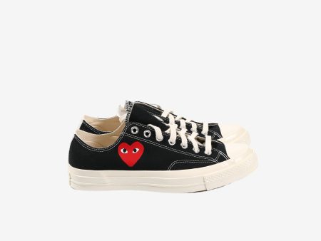 COMME DES GARCONS PLAY X CONVERSE - Chuck Taylor 70 Small Red Heart Low Top Sneakers For Discount