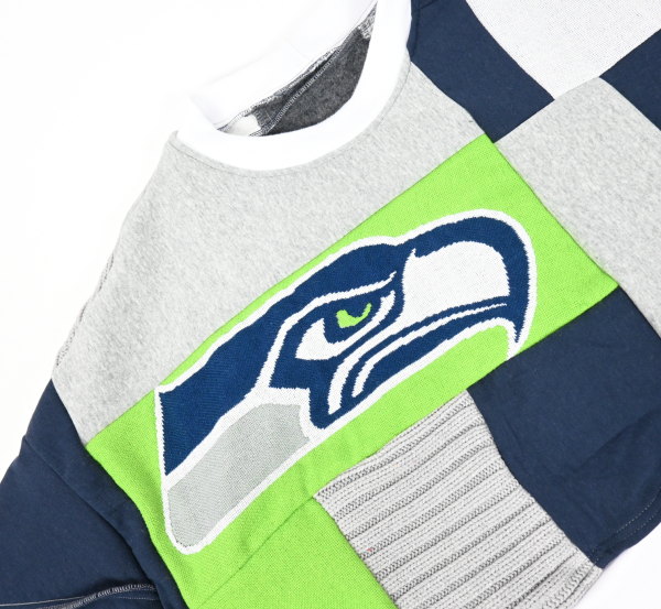 Seahawks patch boxy crew Fashion