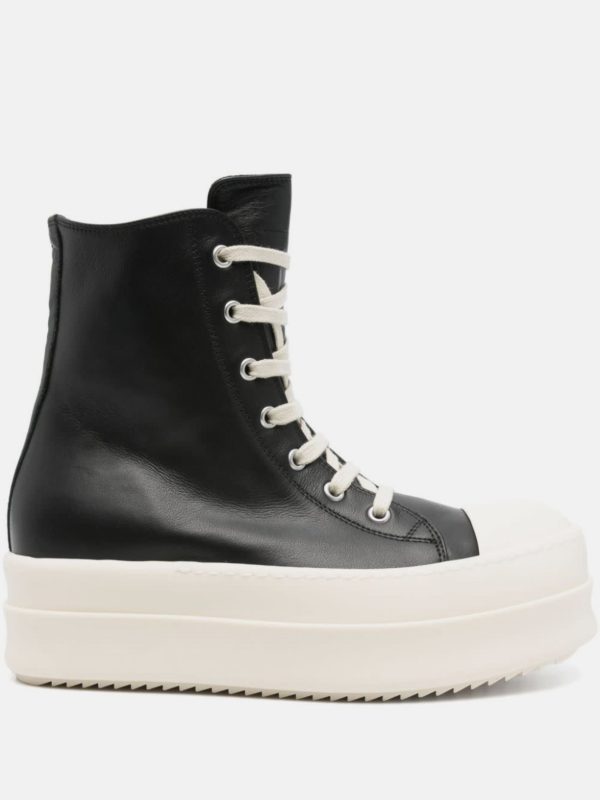 RICK OWENS - Women Leather Mega Bumper Sneaks Online now