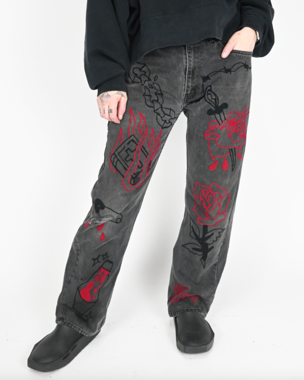 TATTOO PANTS (34 32) Online Hot Sale