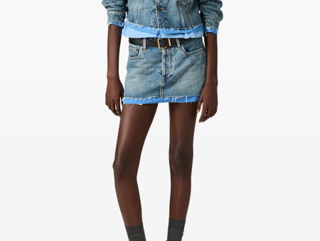 MIU MIU - Women Denim Cropped Jacket Online Sale