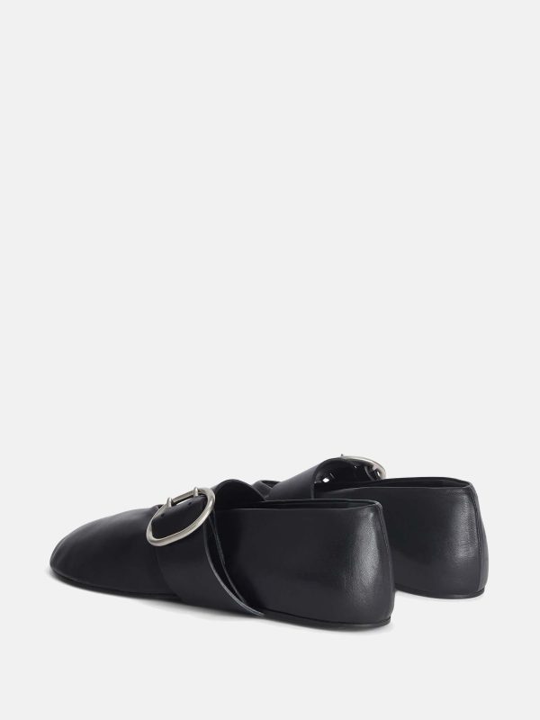 JIL SANDER - Women Soft Leather Mary Jane Ballerina Flat Online now