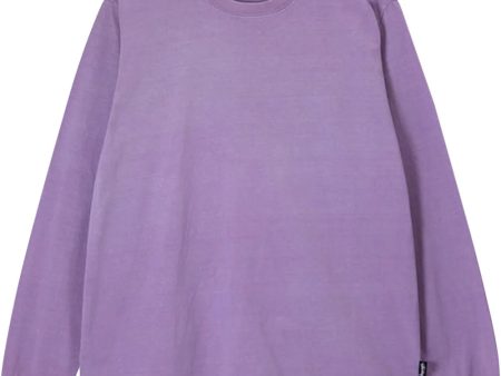 STUSSY - Men Pigment Dyed Crew Long-Sleeve Discount