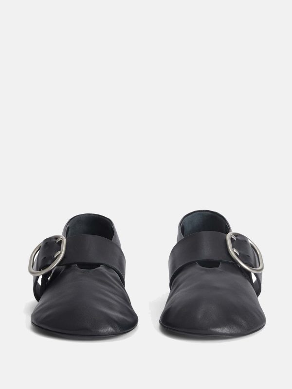 JIL SANDER - Women Soft Leather Mary Jane Ballerina Flat Online now