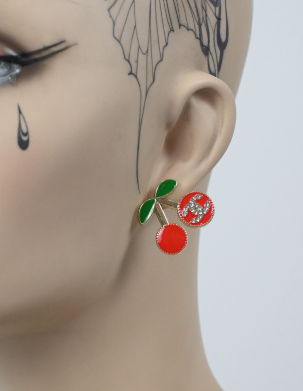 Cherry earrings Hot on Sale