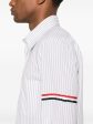 THOM BROWNE - Men Straight Fit BD PC L S  W GG Armband Stripe Madras Shirt Fashion