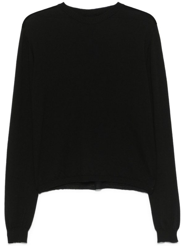 RICK OWENS - Men Cropped Biker Round Neck Sweater Supply