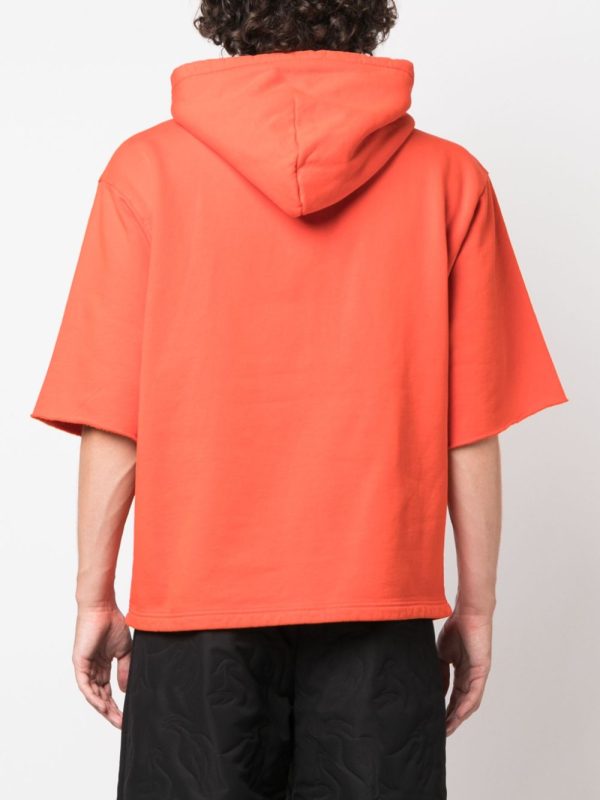 STUSSY - Men Short-Sleeve Boxy Cropped Hoodie Discount