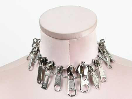 Zipper Choker Silver Supply