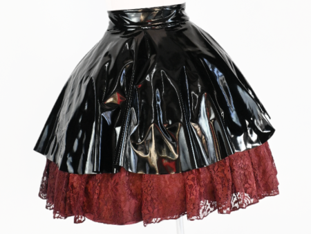 VINYL and vintage SILK LACE SKIRT (33  Waist) Online Hot Sale