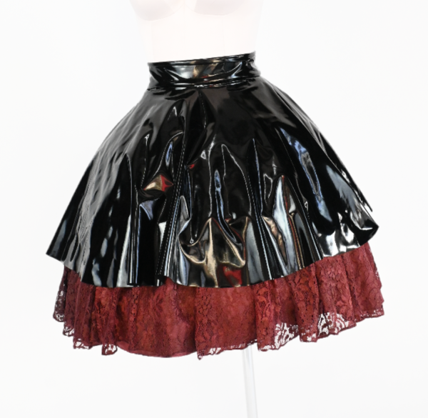 VINYL and vintage SILK LACE SKIRT (33  Waist) Online Hot Sale