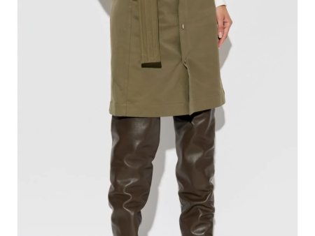 BURBERRY - Women Long Canvas Trench Skirt Sale