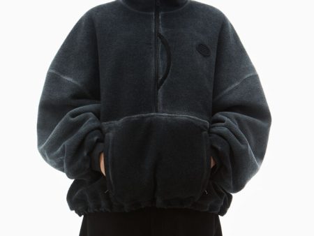 ALEXANDER WANG - Unisex Oversized Funnel Neck Half Zip Top on Sale