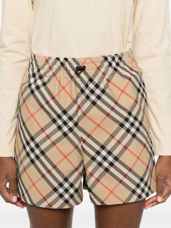 BURBERRY - Women Check Shorts Hot on Sale