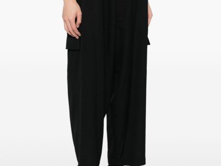 YOHJI YAMAMOTO POUR HOMME - Men Wool Gabardine Tab Wide Pant For Cheap