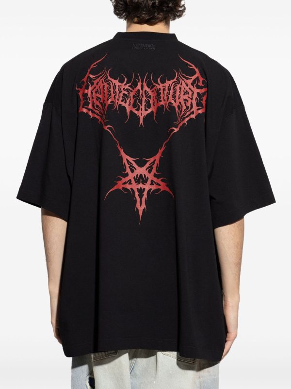 VETEMENTS - Unisex Death Metal Oversized T-shirt Cheap