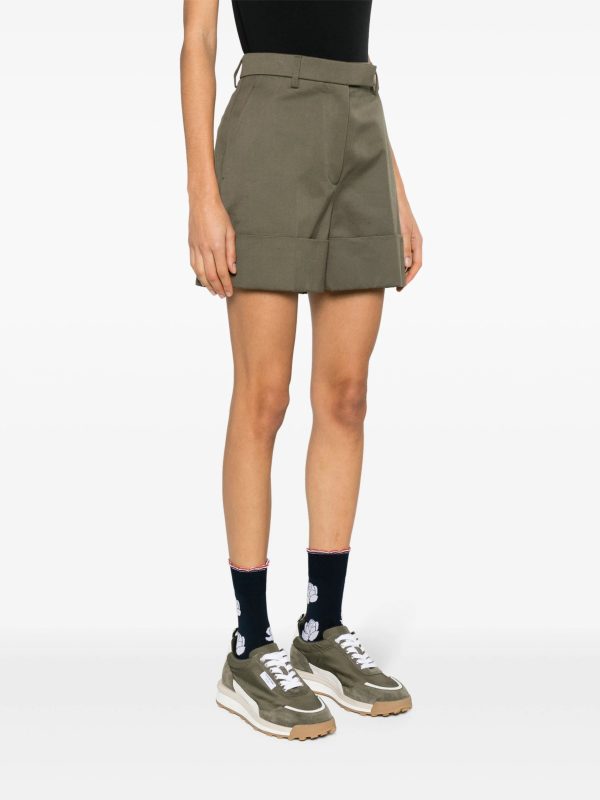 THOM BROWNE - Women Fit 2 - Sack Shorts In Cotton Twill Online Sale