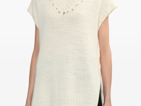 Y S - Women Distressed V-neck Sleeveless Sweater Online