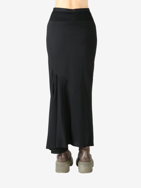 RICK OWENS - Women Charmeuse Calf Bias Skirt Hot on Sale