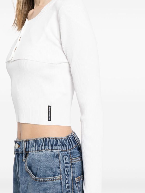 ALEXANDER WANG - Women Cropped Cardigan With Cam I Tank Twinset Online