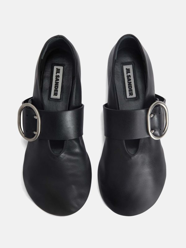 JIL SANDER - Women Soft Leather Mary Jane Ballerina Flat Online now