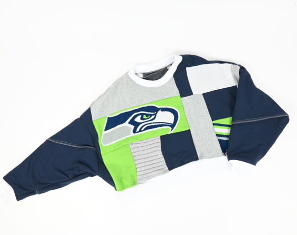 Seahawks patch boxy crew Fashion