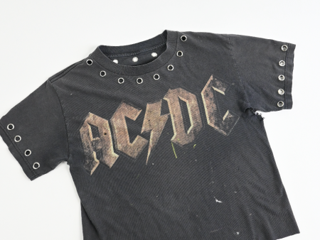 AC DC silver GROMMET TEE (medium) For Cheap